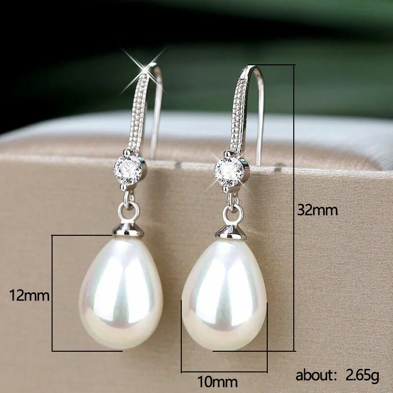Women's Trendy Pearl Tassel Earrings Set for Outdoor Travel, Parties and Holiday Gifts