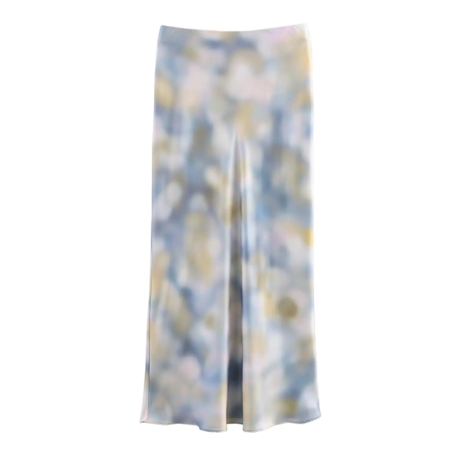 Women's Tie Dye Texture Vertical Collar Shirt with High Waist Slimming Skirt Set Spring Casual Chic Elegant Outfit