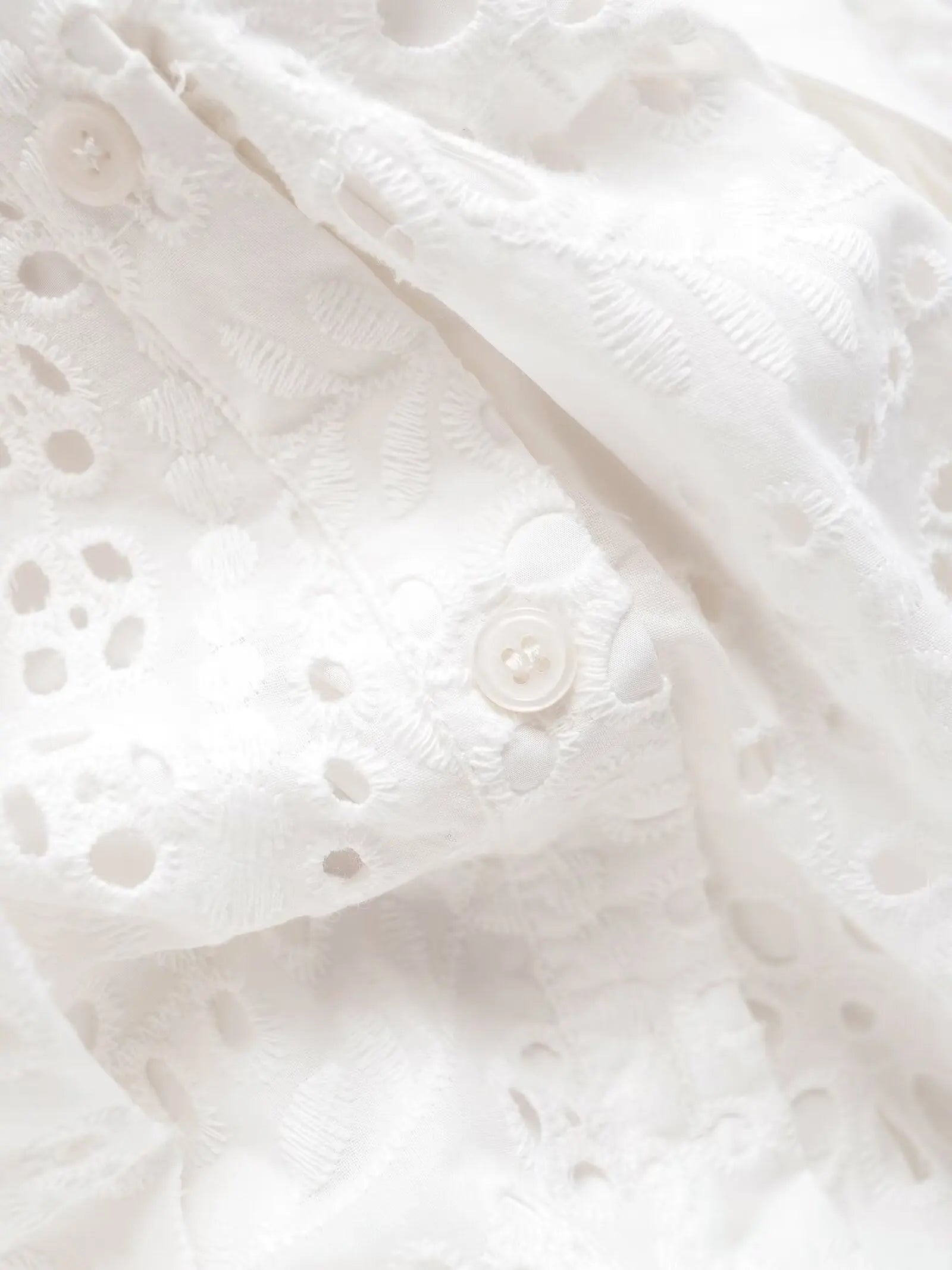 Elegant Eyelet Midi Dress With Belt Tie Short Sleeve