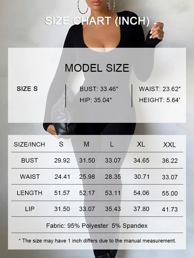 Women's Long Sleeve Skinny Bodycon Romper Jumpsuit Solid Color Casual Fitness Streetwear Overalls