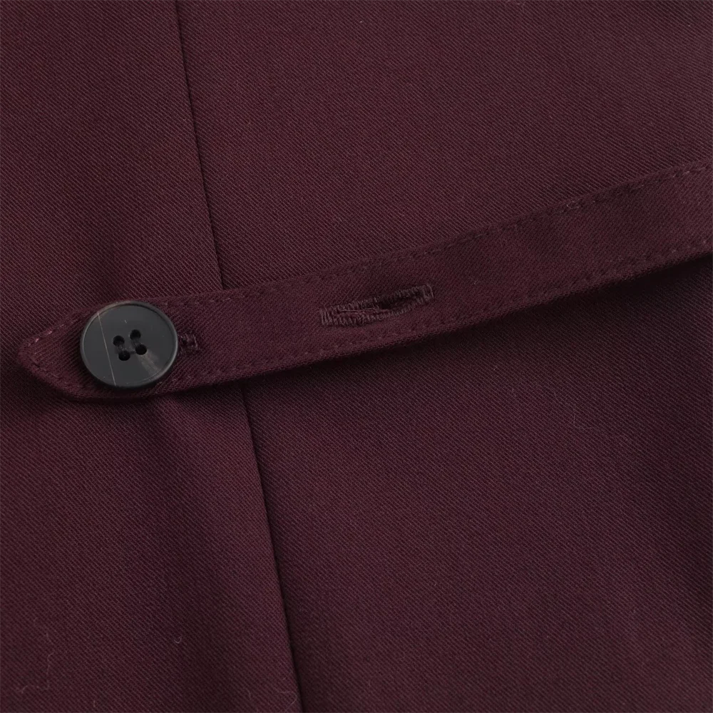 Classic Women's Suit Set Dark Brown Blazer and Tailored Trousers