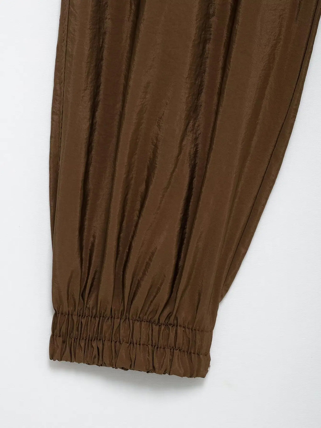 Women's Chic Pleated Tops and Trousers Set with Lapel Long Sleeves and High Waist Pants for Spring Summer Fashion