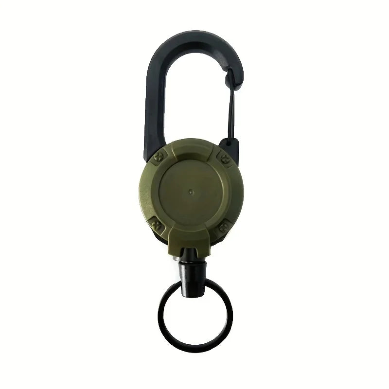 Extendable Retractable Keychain Badge Reels with Heavy Duty Clip and Carabiner for Outdoor Use
