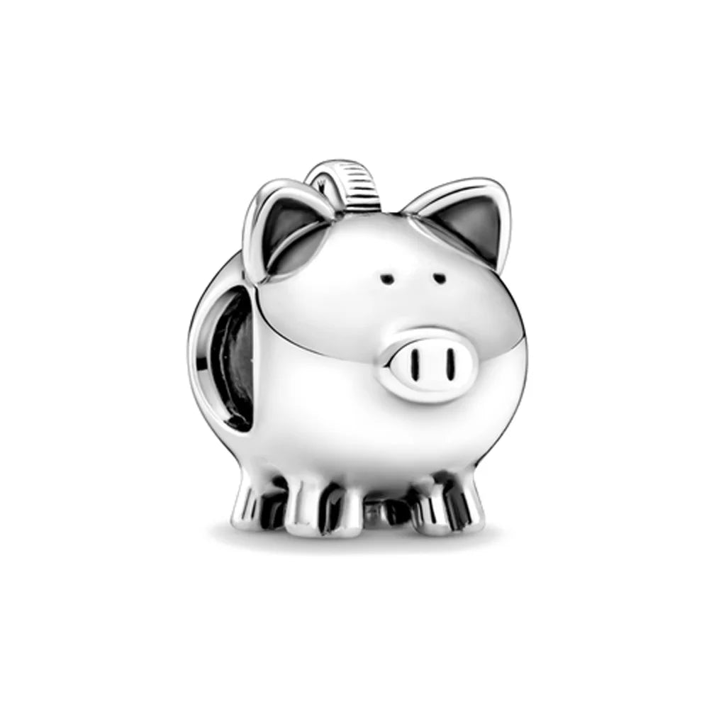 Heart and Angel Charms for 3mm Bracelets - 925 Silver DIY Jewelry Accessories for Women