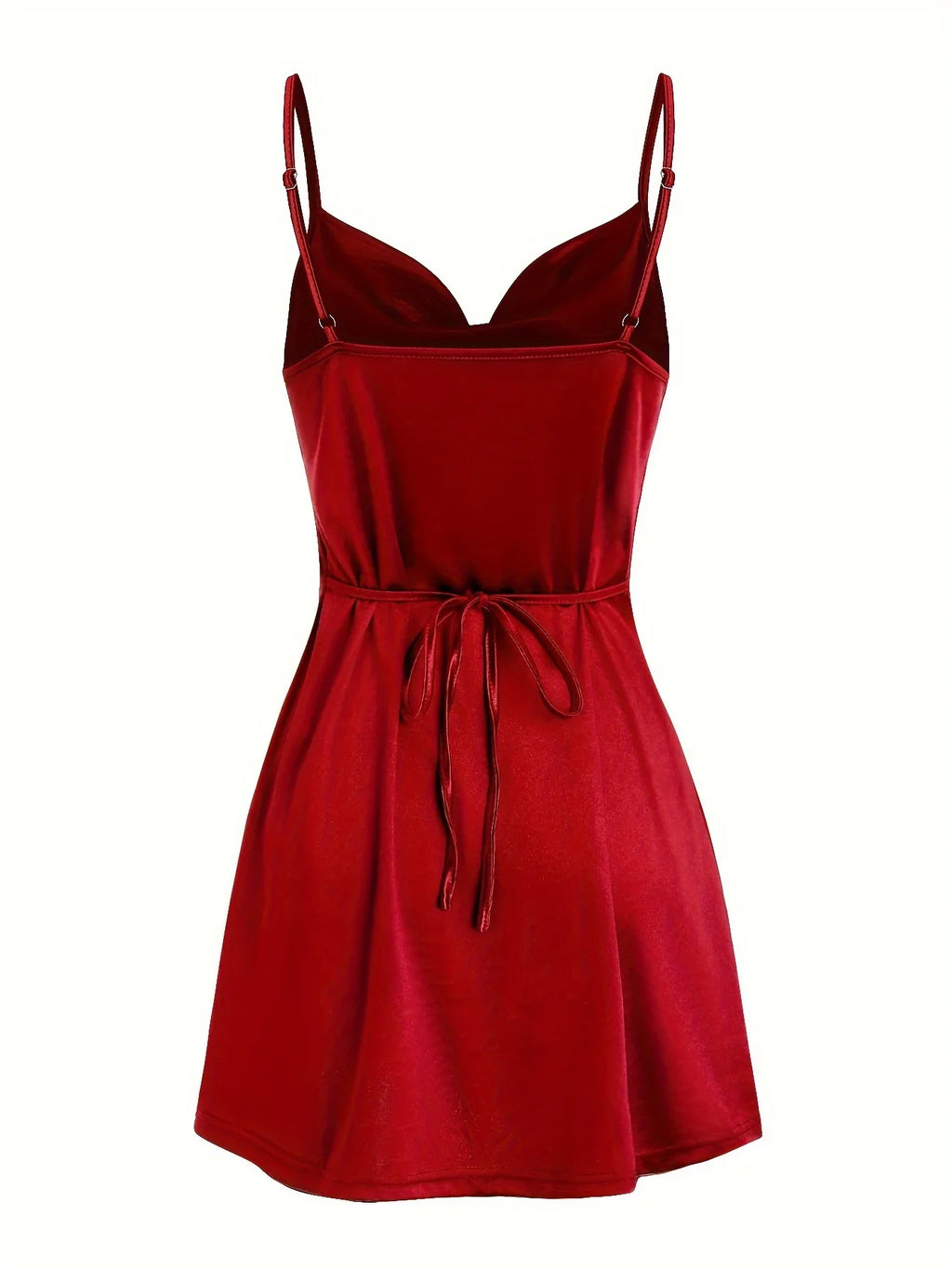 Elegant Satin Hip Suspender Dress For Women Evening Wear