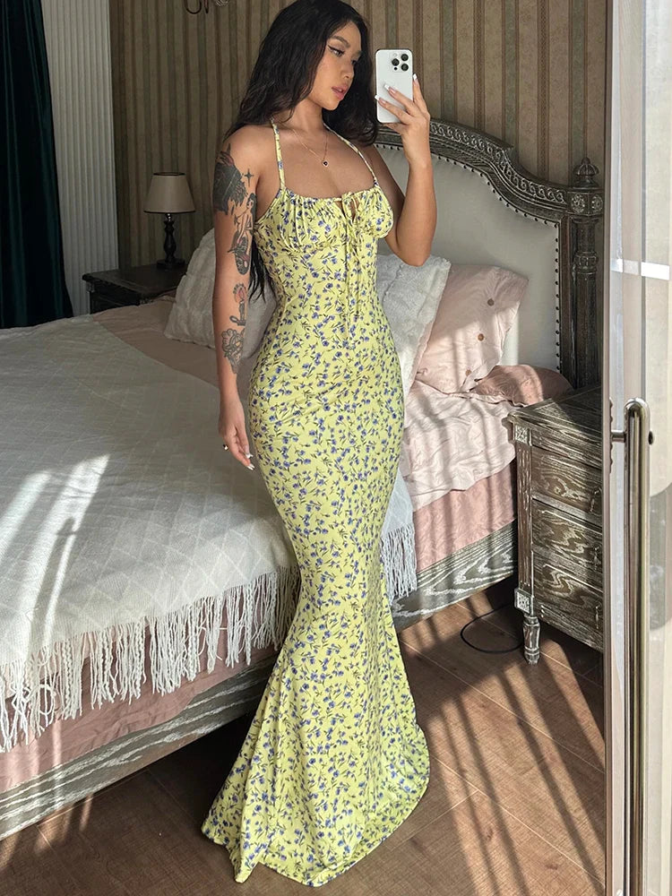 Elegant Women Evening Dress Bodycon Long Gown Summer