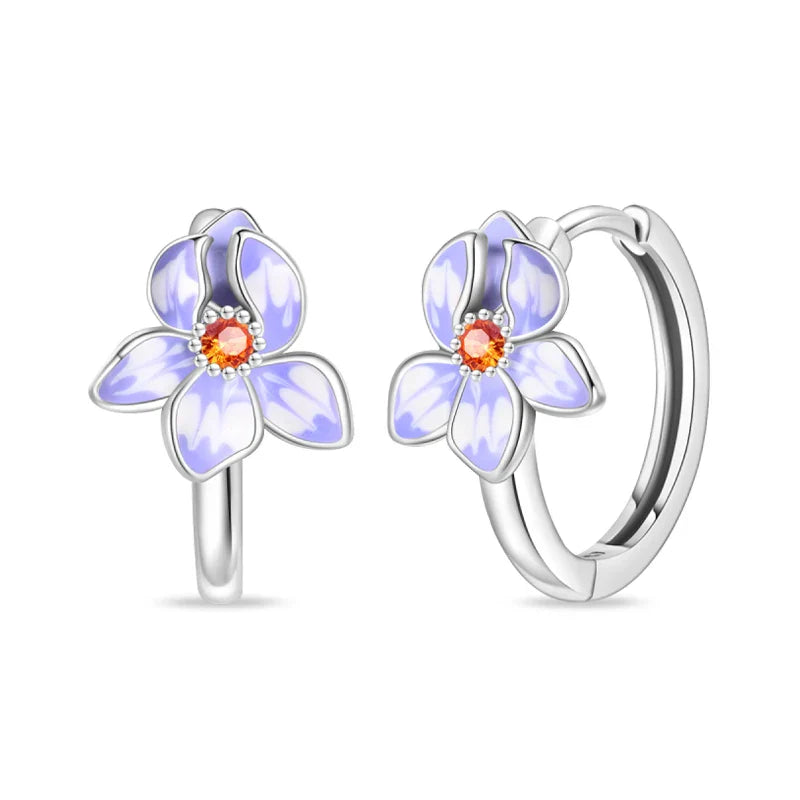 Colorful Butterfly Bee Ladybug Rainbow Flower Earrings in 925 Sterling Silver for Women Fashion Jewelry Gifts