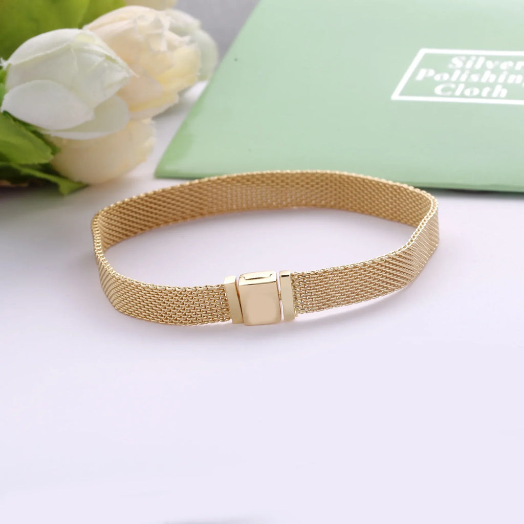 Heart-Shaped Buckle Crown Moon Stars Bracelet with Bead Pendant for DIY Women Jewelry