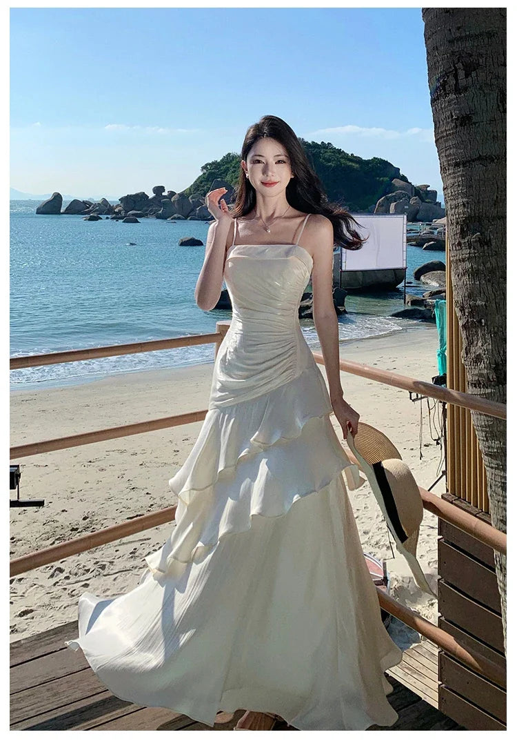 Elegant Spaghetti Strap Long Dress For Women Prom Gown