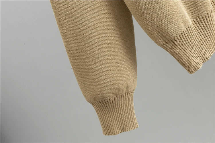 Women's Knitted Spring Three Piece Set with Casual Pullover Sweater, Stripe Shawl, and Wide Leg Pants Outfit