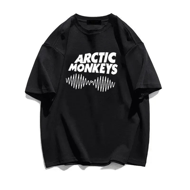 Arctic Monkeys Graphic T Shirt for Women Casual Manga Style White Tee