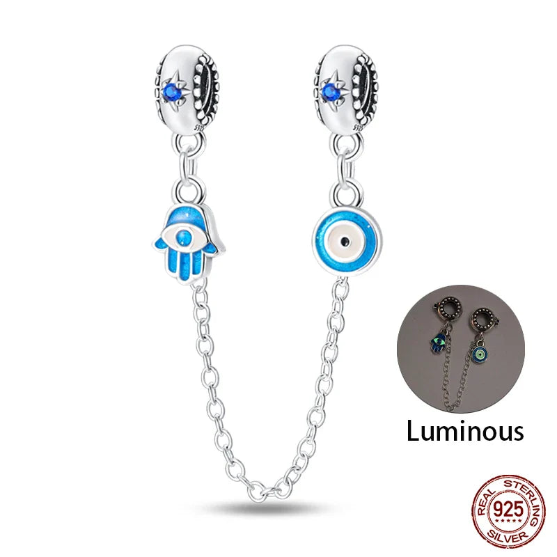 925 Silver Devil's Eye Charms Beads for Women DIY Jewelry Making