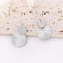 Bohemian Trendy Geometric Metal Round Earrings for Women Fashion Jewelry