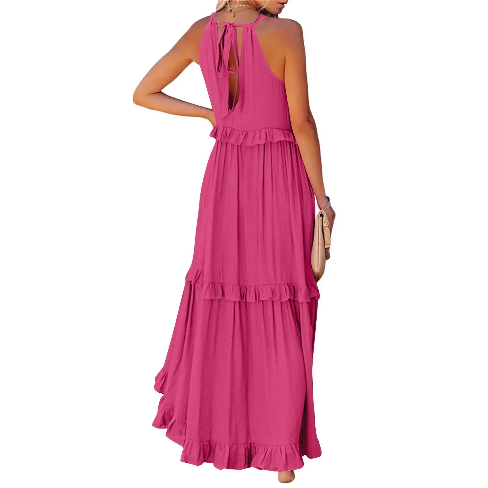Women Summer Maxi Dress Lightweight Beach Swing Dress