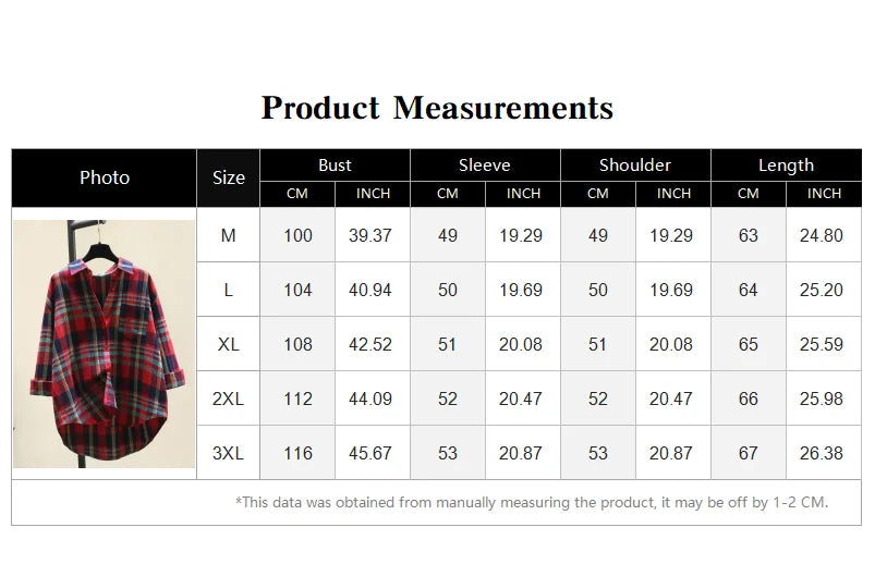 Plaid Vintage Polo Neck Long Sleeve Loose Fit Single Breasted Women's Blouse Shirt Casual Korean Style Female Top