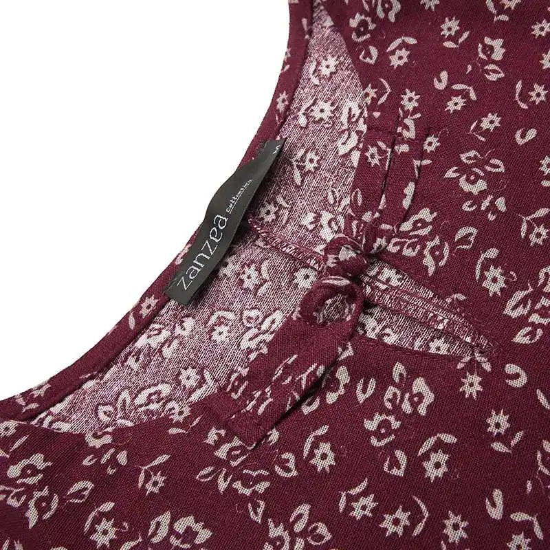 Floral Print Maxi Dress With Long Sleeves O Neck Boho Style