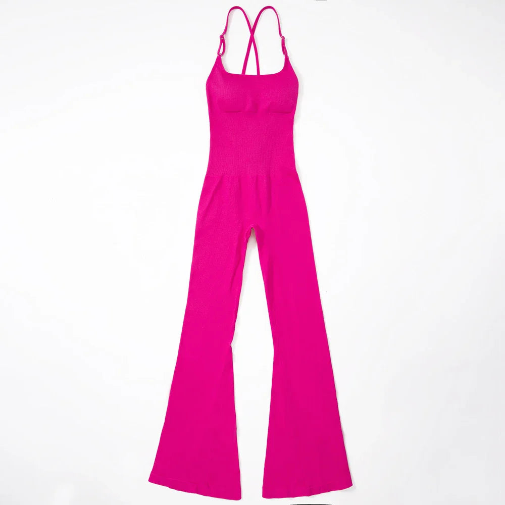 Solid Body-Shaping Sleeveless Skinny Jumpsuit Women Casual Square Collar One Piece Romper Sporty Bodysuit