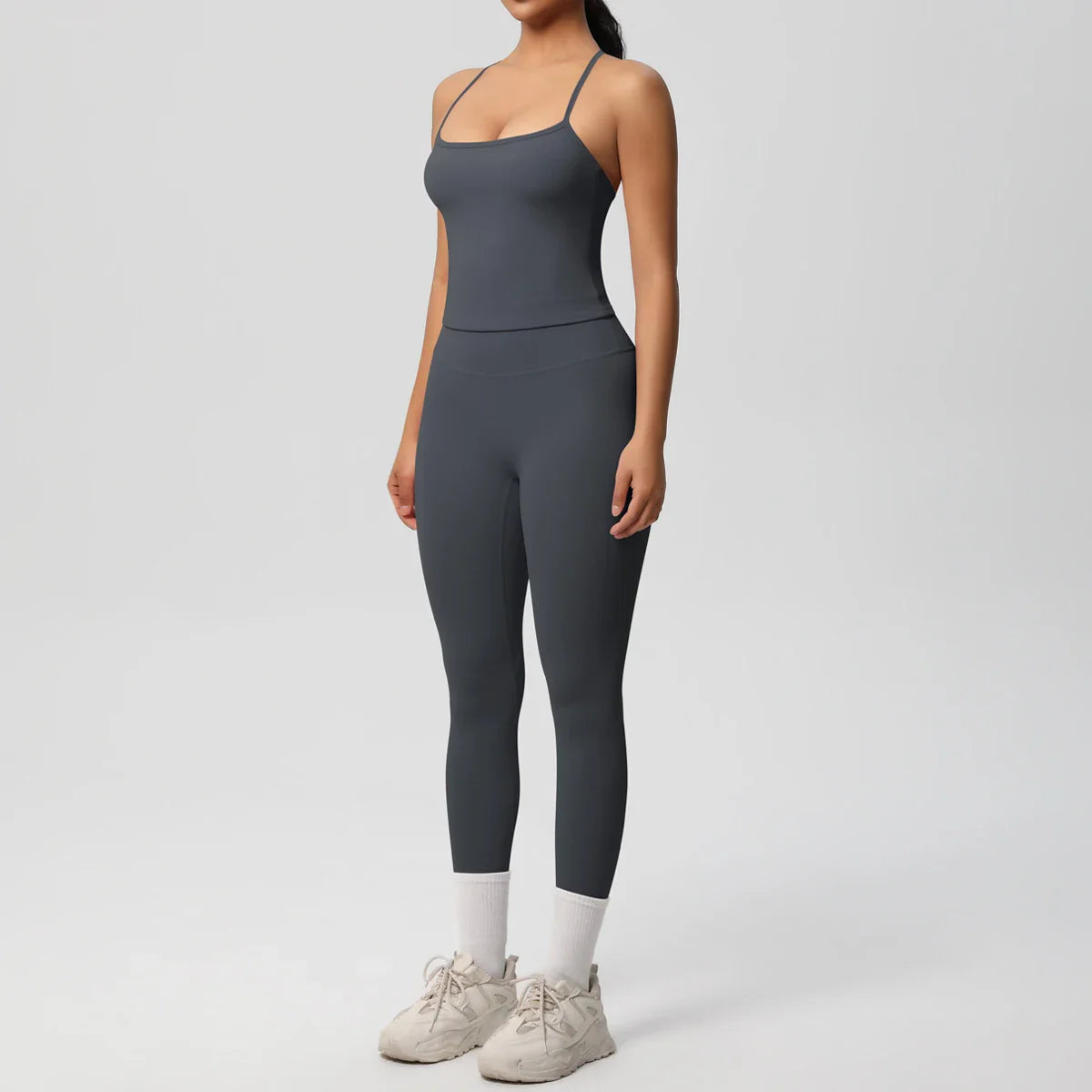 2PCS Nude Feeling Women's Yoga Set with Sports Bra and Leggings for Gym Fitness and Running