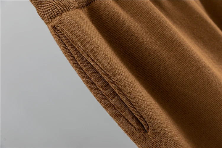 Loose Knitted Two Piece Women Casual Loungewear Sweater and Pants Set Winter Tracksuit