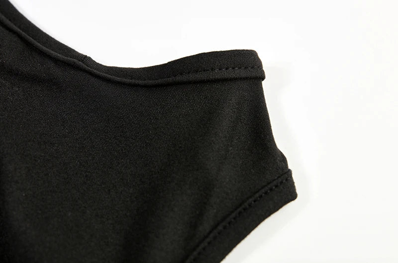 Spring Summer Hollow Neck Bodycon Dress Solid Color