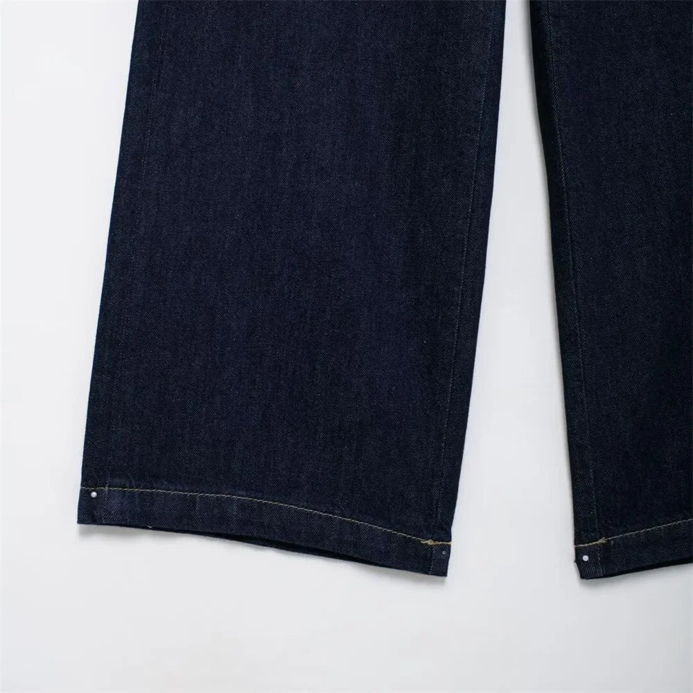 Autumn Casual Loose Cotton Denim Shirt and Pants Set for Effortless Style