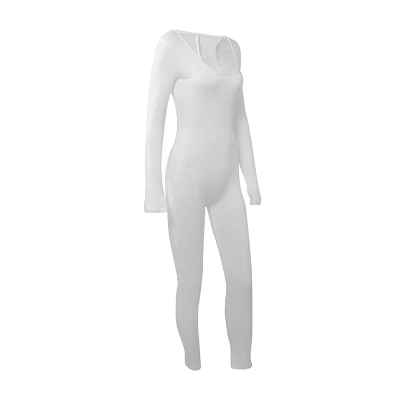 Sexy Black Butt Lift Jumpsuit for Women Long Sleeve Skinny Fitness Romper Casual Streetwear Autumn Fashion