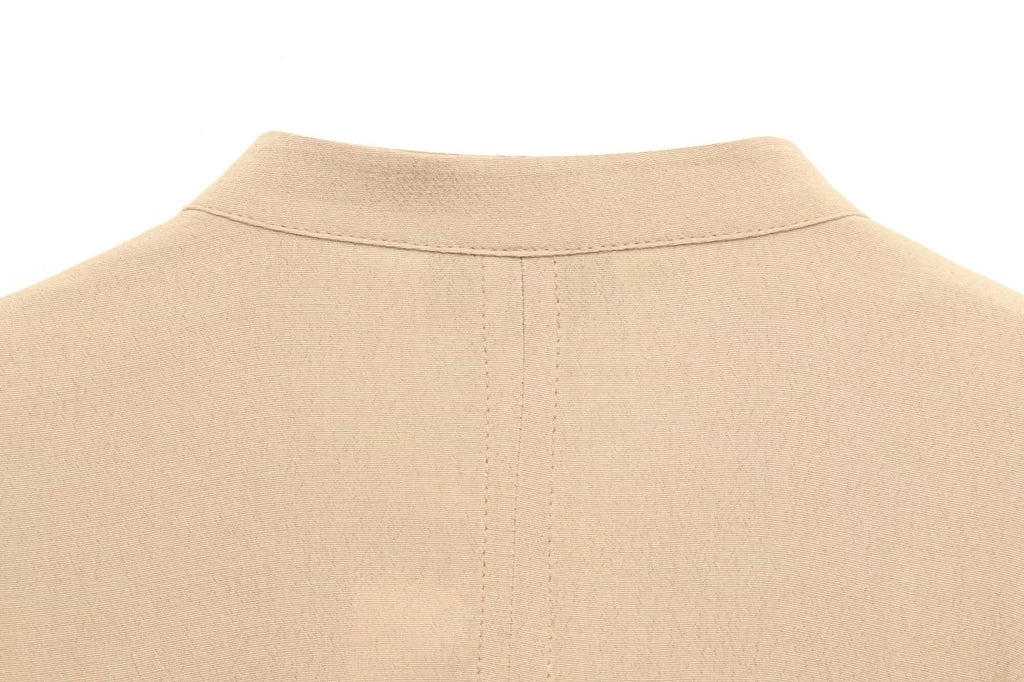 Womens Lace Up Mini Dress With Flared Sleeves Pleated