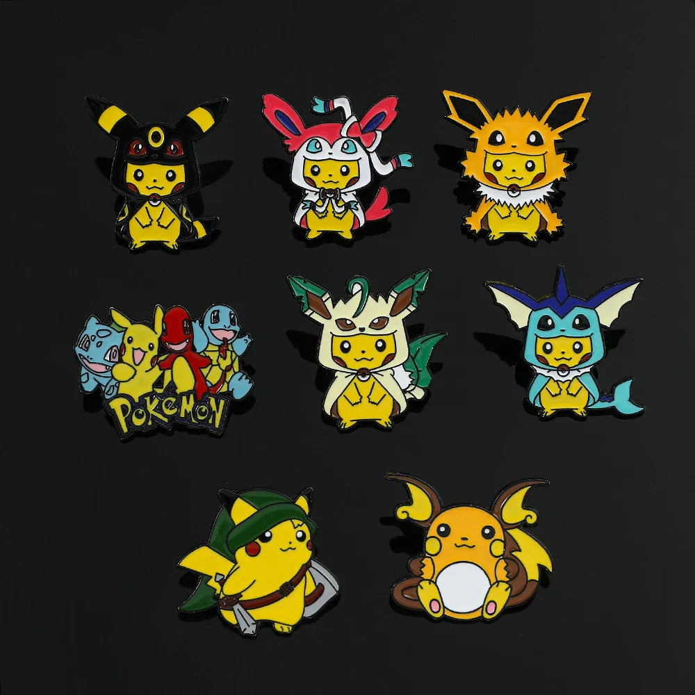 9 Pcs Animal Brooch Set Creative Enamel Pins for Backpack and Clothing Accessories