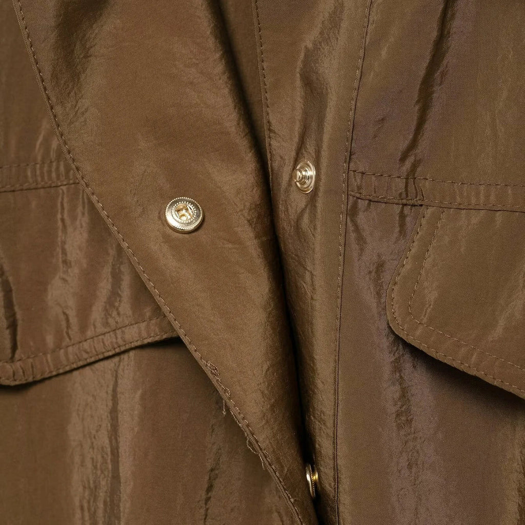 Women's Chic Pleated Tops and Trousers Set with Lapel Long Sleeves and High Waist Pants for Spring Summer Fashion