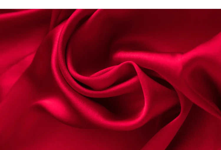 Women Satin Silk Shirt 93% Mulberry Silk 7% Spandex 19 Momme Classic Long Sleeve Blouse Solid Color Office Top for Women M L XL XXL