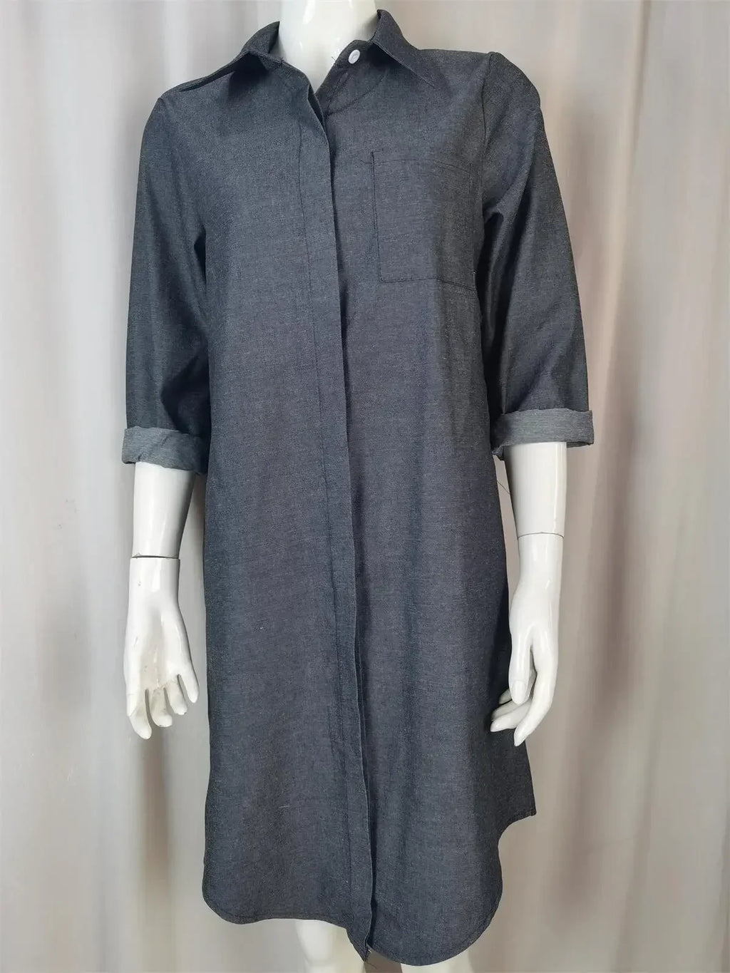 Cowboy Style Long Sleeve Black Dress For Women Retro Chic