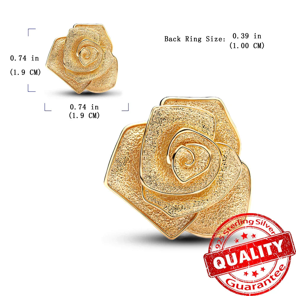 925 Sterling Silver Love Heart Envelope Rose Pendant with Crystal Ball for DIY Bracelet and Necklace Jewelry Gifts