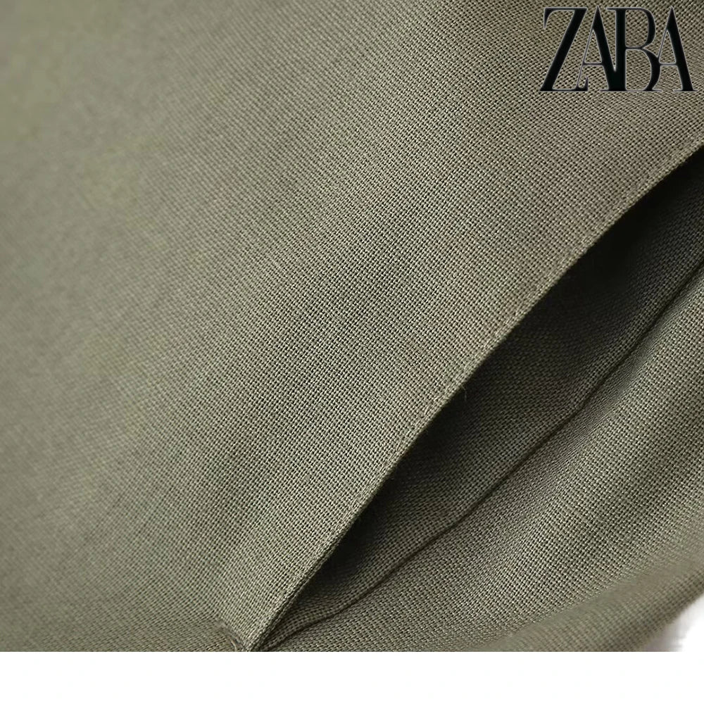 Women's Elegant Short Sleeve Tie Embellished Lapel Shirt and Solid Color Casual Pants Suit for Street Commuter Style