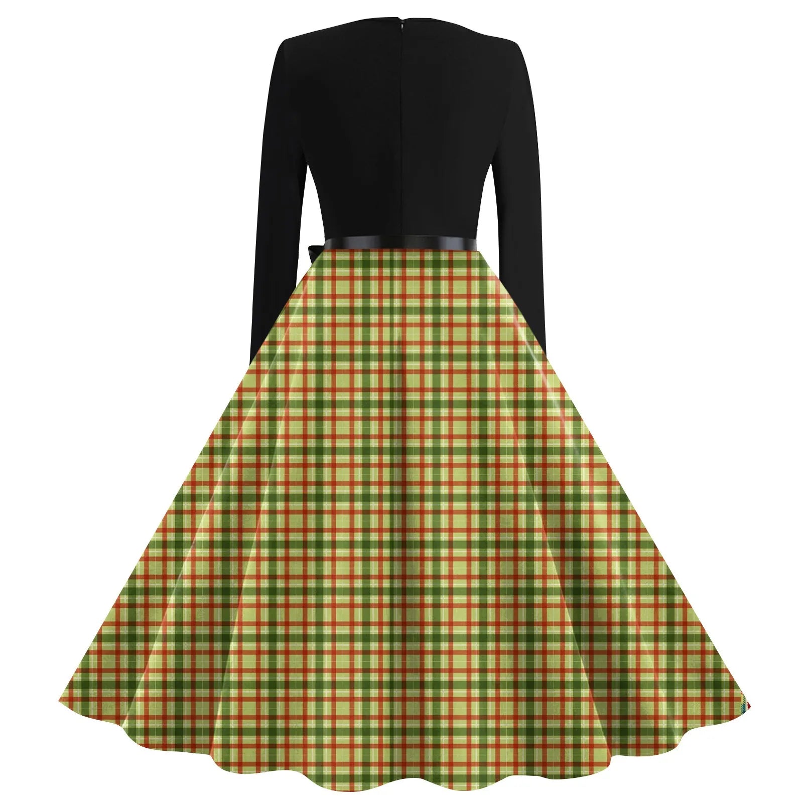 Winter Vintage Christmas Dress Women Long Sleeve 50s 60s