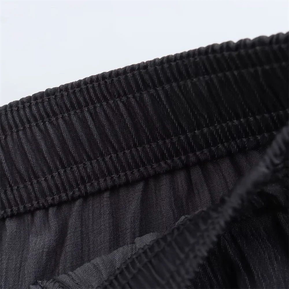 Elegant Kimono Style Women's Long Sleeve V Neck Shirt Jacket and Matching Long Pants Set with Textured Fabric and Refined Temperament