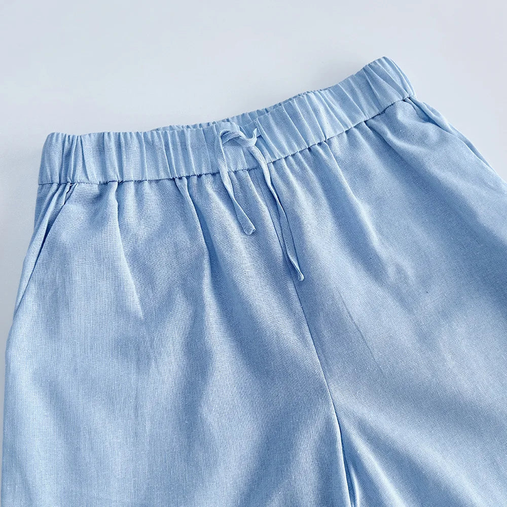 Elegant Solid Two-Piece Women's Fashion Set Featuring Sexy V-Neck Short Sleeve Button Vest and Wide Leg Pants Casual Streetwear Ensemble