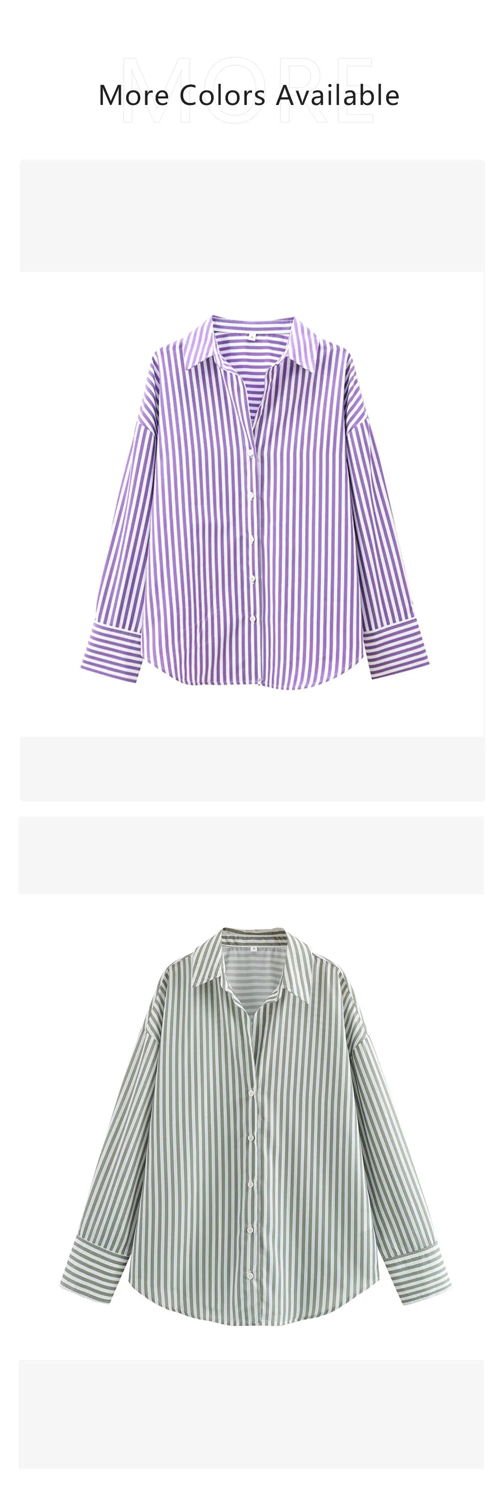 Women's Casual Versatile Loose Poplin Shirt Lightweight Basic Button-Up for Autumn Fashion