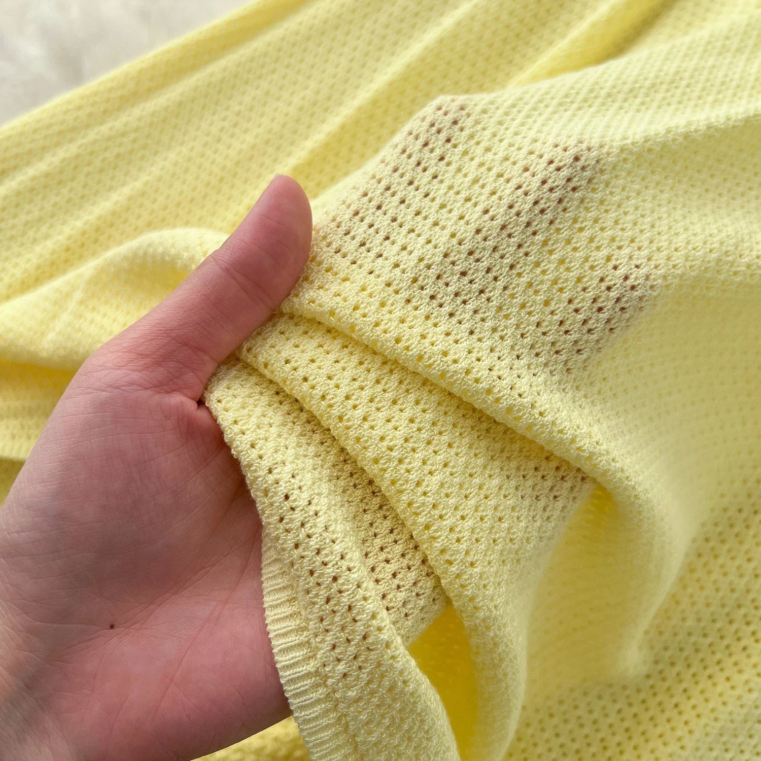 Hollow Out Knitted Dress Sleeveless O Neck A Line Midi