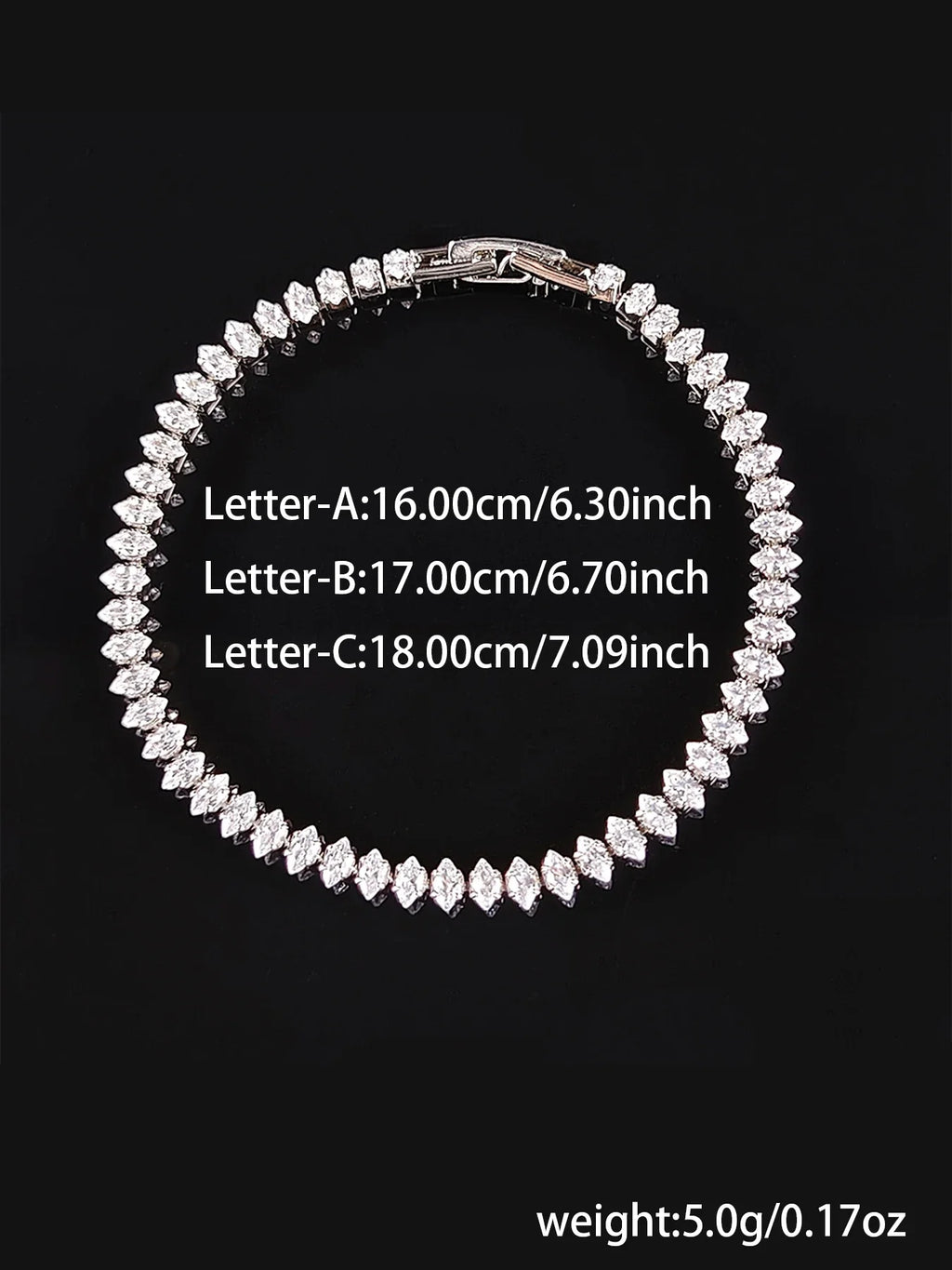 Luxury Silver Color Marquise Oval Square Cut Tennis Bracelet for Women Elegant Party Gift Jewelry