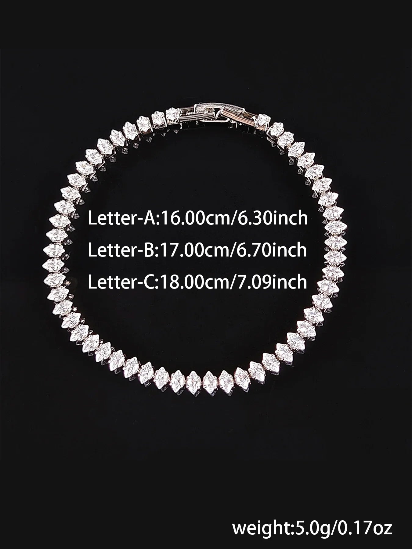 Luxury Silver Color Marquise Oval Square Cut Tennis Bracelet for Women Elegant Party Gift Jewelry