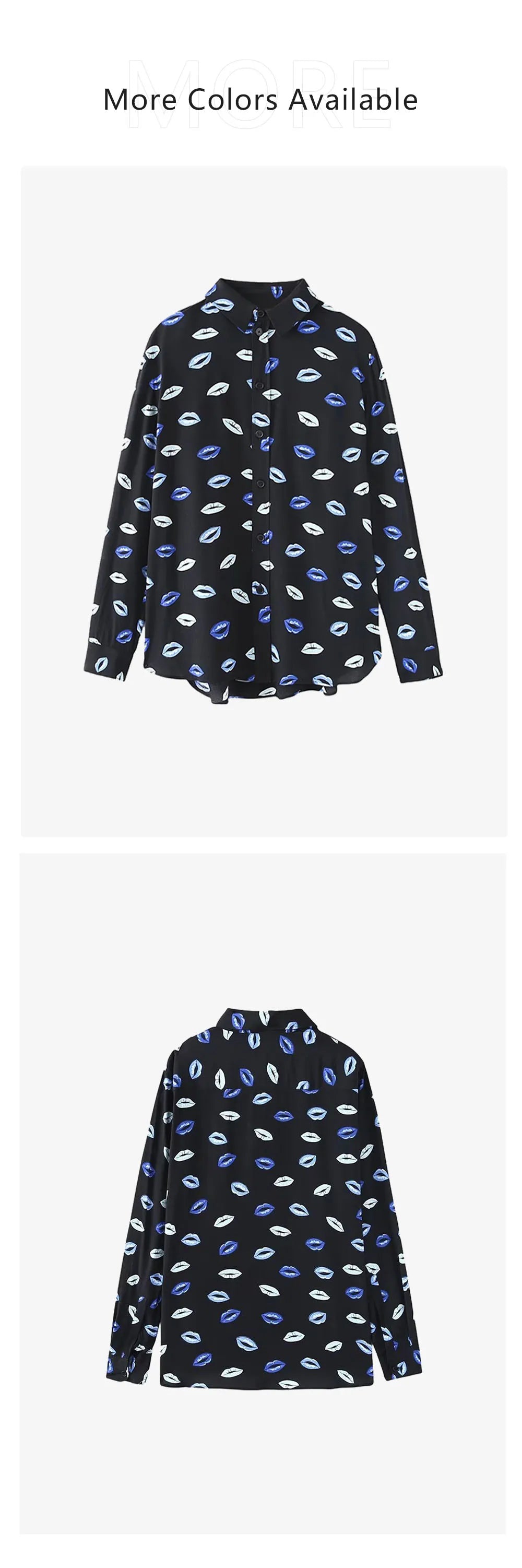 Women's Flip Collar Printed Slim Fit Shirt and High Waist Mini Skirt Set Stylish Versatile Outfit for Spring and Summer