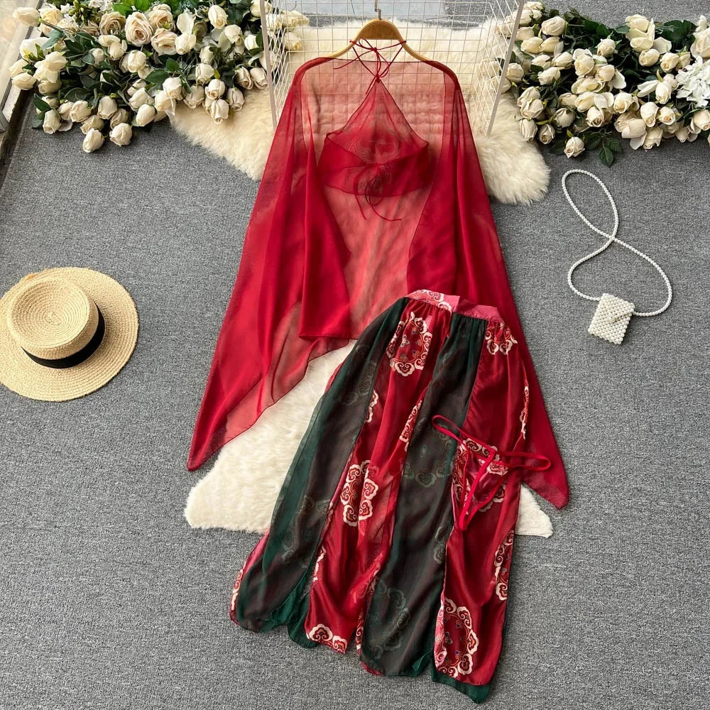 Women Sexy Asian Cosplay Costume Set Featuring Sheer Cheongsam Midi Dress Geisha Kimono Hanfu Jumpsuit Role Play Lingerie