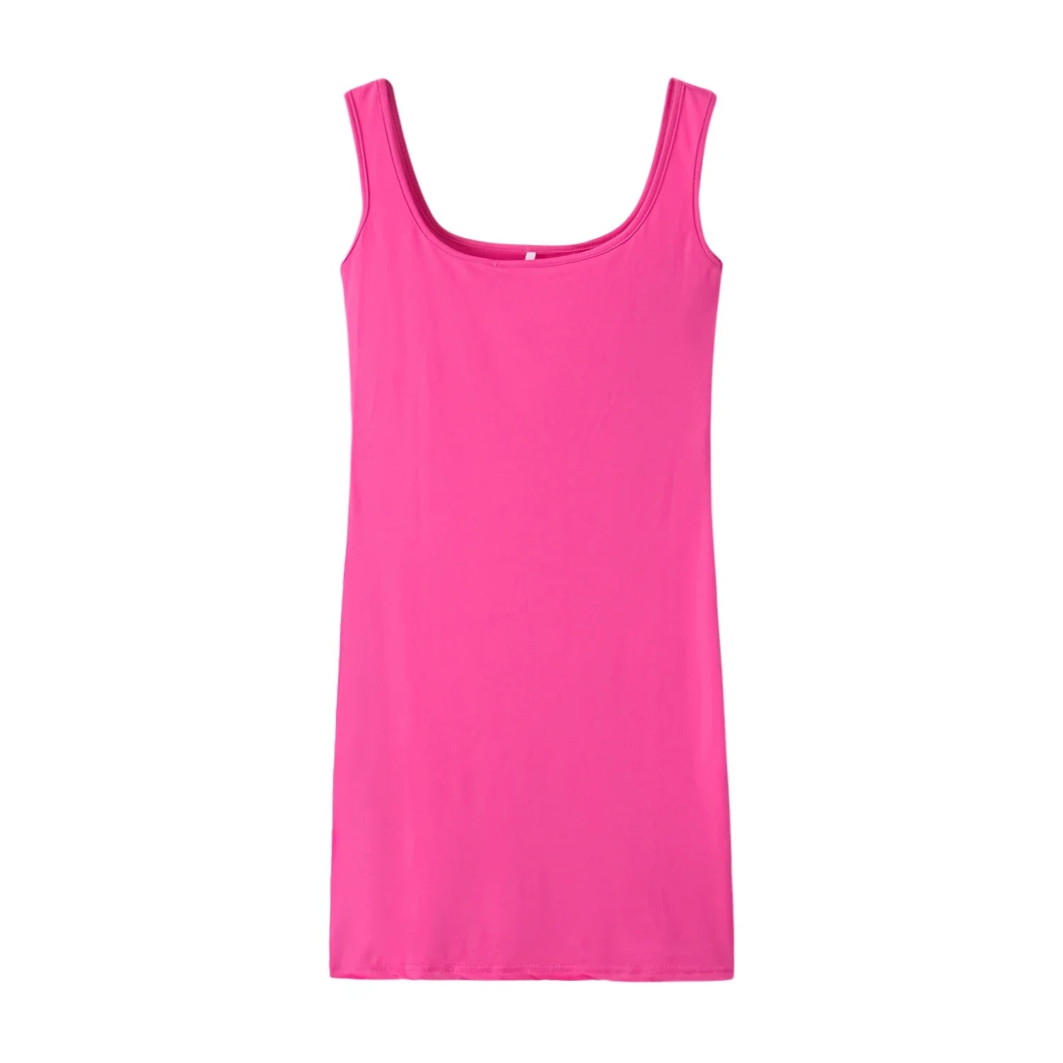 Women Solid Color Strap Casual Summer Sleeveless Dress