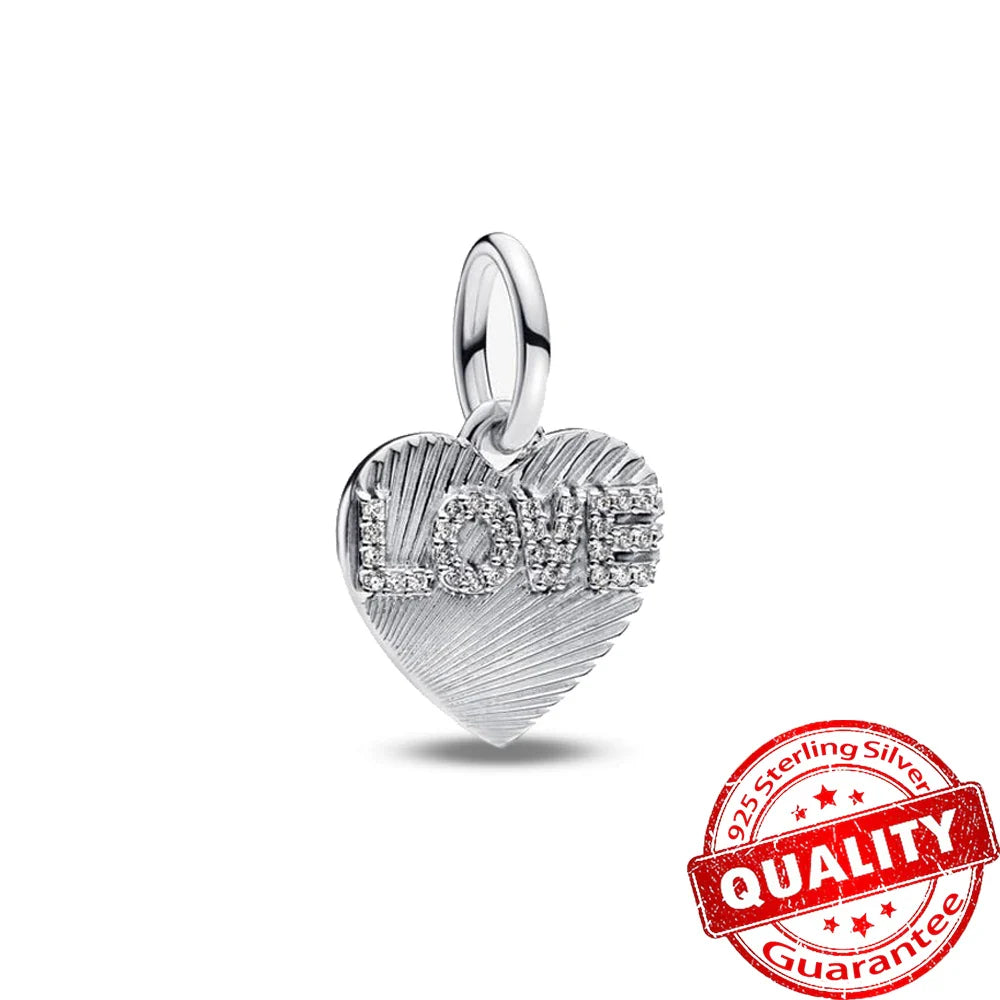 925 Sterling Silver Coral Seahorse and Lotus Fish Pendant for DIY Bracelet and Necklace Crafting