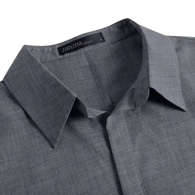 Women Long Sleeve Maxi Dress Office Casual Solid A Line