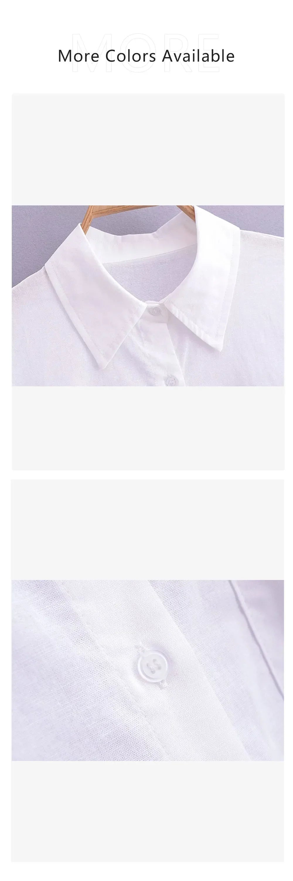 Women's White Pure Linen Long Sleeve Shirt with Pocket Detail Loose Fit Slimming Design