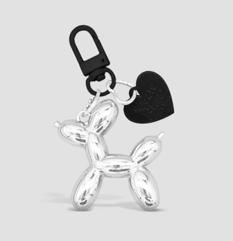 Cute Jelly Balloon Dog Keychain Pendant - Adorable Cartoon Dog Chain Keychain for Unisex Keys