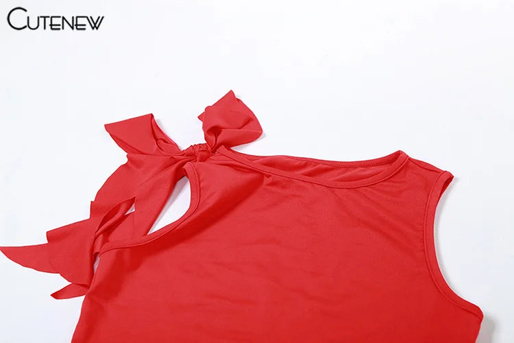 Women's Halter Lace-Up Two-Piece Set with Spaghetti Strap Camisole and Slim Fit Mini Skirt Stylish Streetwear Dress Suit