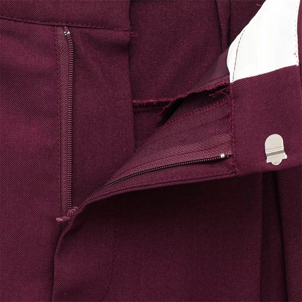 Women's Double Breasted Loose Collar One Button Suit Jacket and High Waist Strap Pants Casual Spring Suit Set