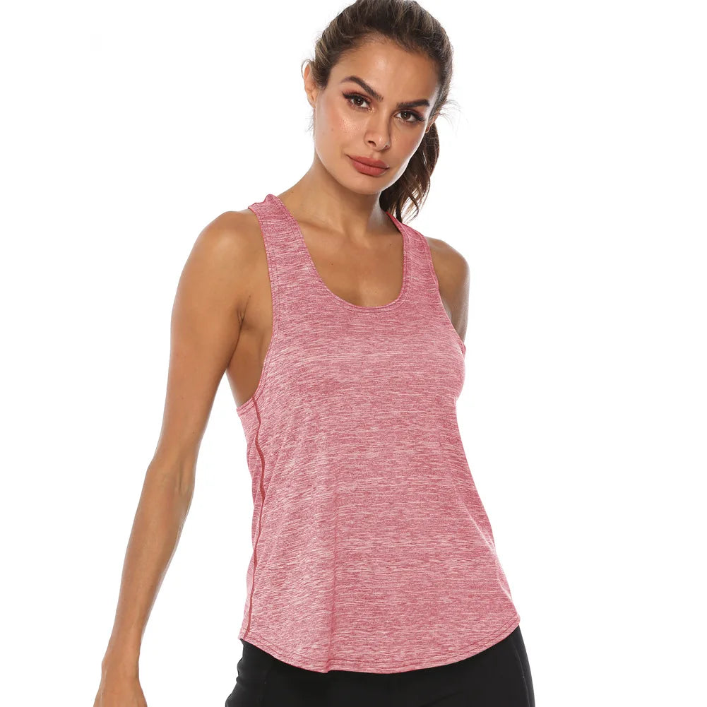 Women's Sleeveless Basic Tanks for Workout and Running - Quick Drying Breathable Sports Vest